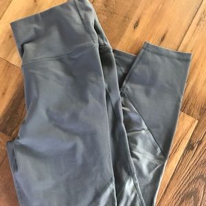 Fabletics grey full length high waisted leggings.